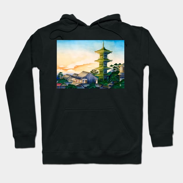 Kyoto Village at Twilight Hoodie by SStormes